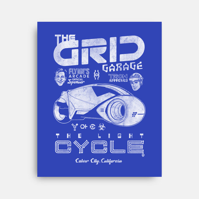 The Grid Garage-None-Stretched-Canvas-Arinesart