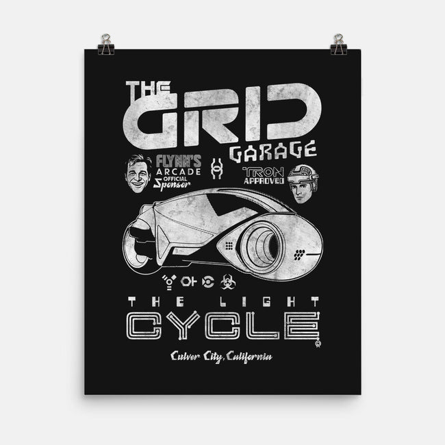 The Grid Garage-None-Matte-Poster-Arinesart