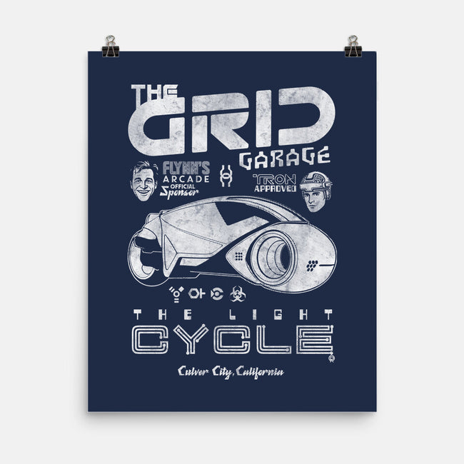 The Grid Garage-None-Matte-Poster-Arinesart
