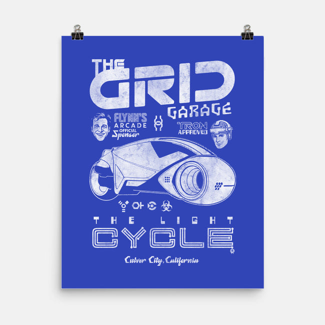 The Grid Garage-None-Matte-Poster-Arinesart