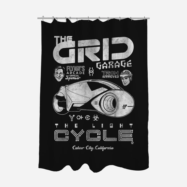 The Grid Garage-None-Polyester-Shower Curtain-Arinesart