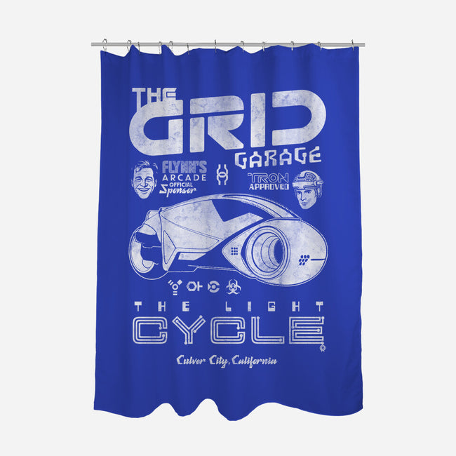 The Grid Garage-None-Polyester-Shower Curtain-Arinesart