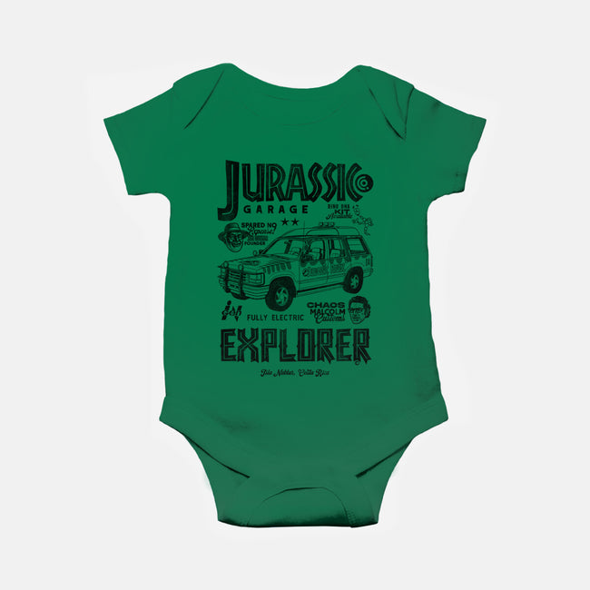 Jurassic Garage-Baby-Basic-Onesie-Arinesart