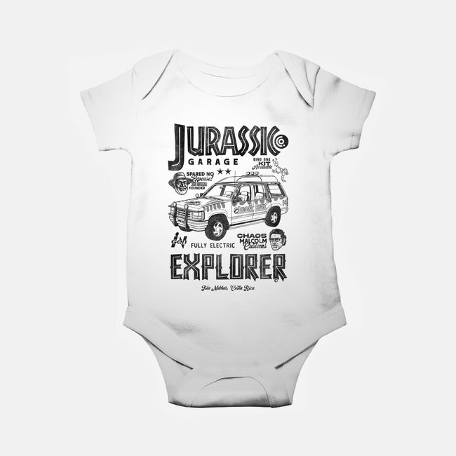 Jurassic Garage-Baby-Basic-Onesie-Arinesart