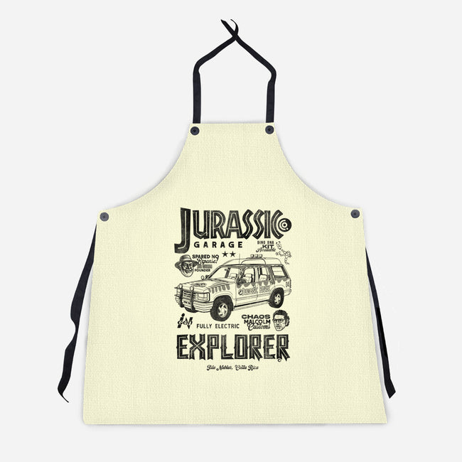 Jurassic Garage-Unisex-Kitchen-Apron-Arinesart