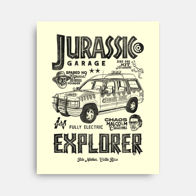 Jurassic Garage-None-Stretched-Canvas-Arinesart