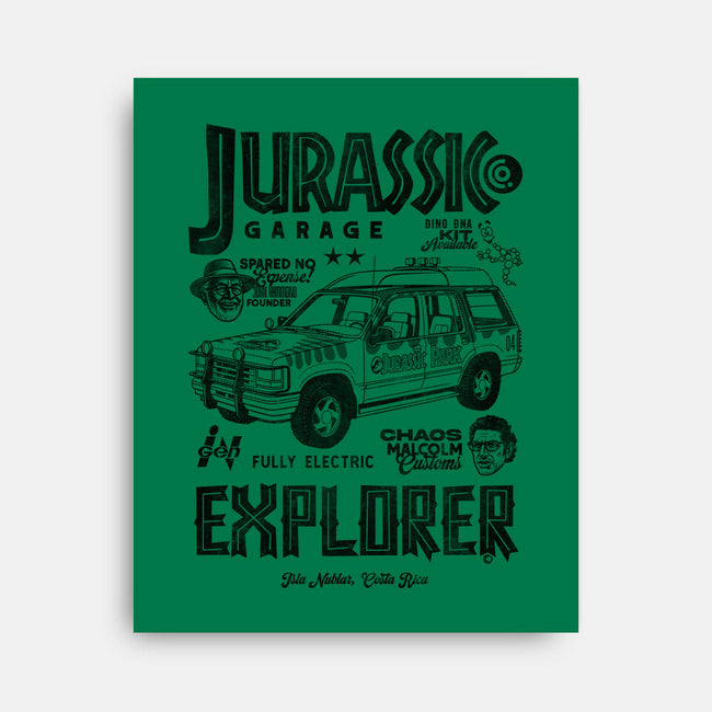 Jurassic Garage-None-Stretched-Canvas-Arinesart