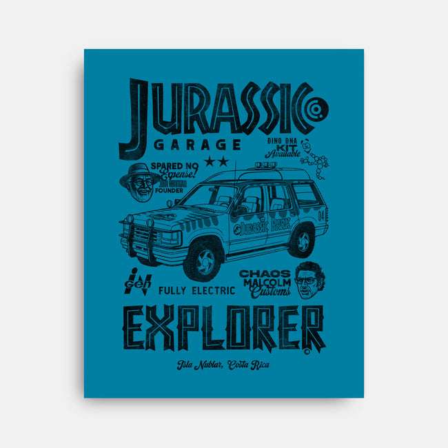 Jurassic Garage-None-Stretched-Canvas-Arinesart