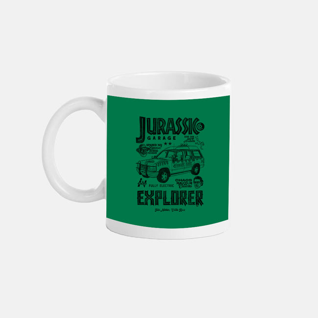 Jurassic Garage-None-Mug-Drinkware-Arinesart