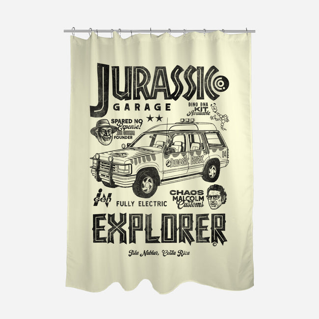 Jurassic Garage-None-Polyester-Shower Curtain-Arinesart