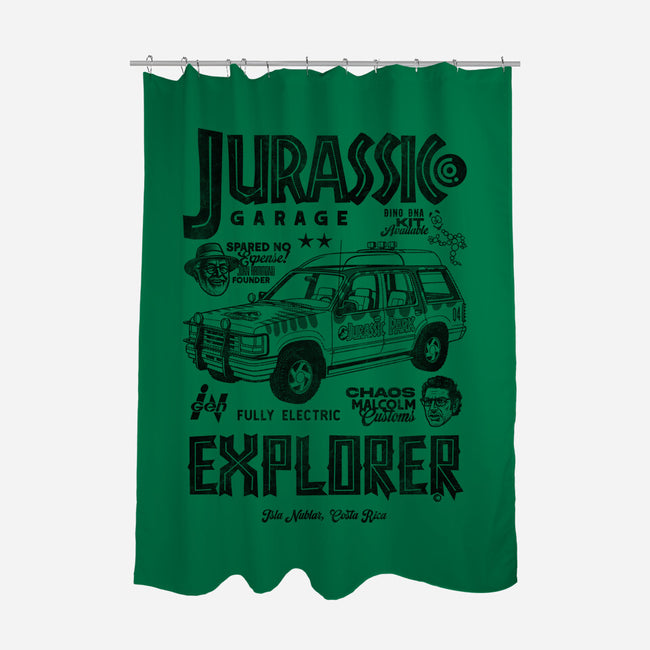 Jurassic Garage-None-Polyester-Shower Curtain-Arinesart