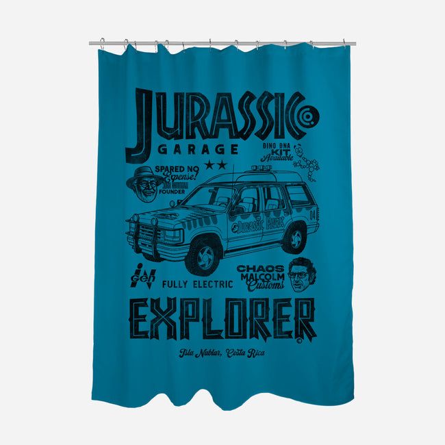 Jurassic Garage-None-Polyester-Shower Curtain-Arinesart