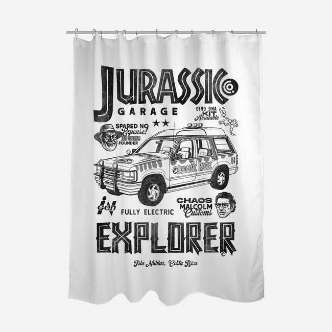 Jurassic Garage-None-Polyester-Shower Curtain-Arinesart