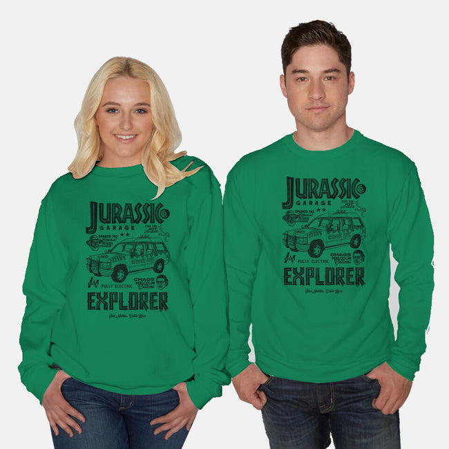 Jurassic Garage-Unisex-Crew Neck-Sweatshirt-Arinesart