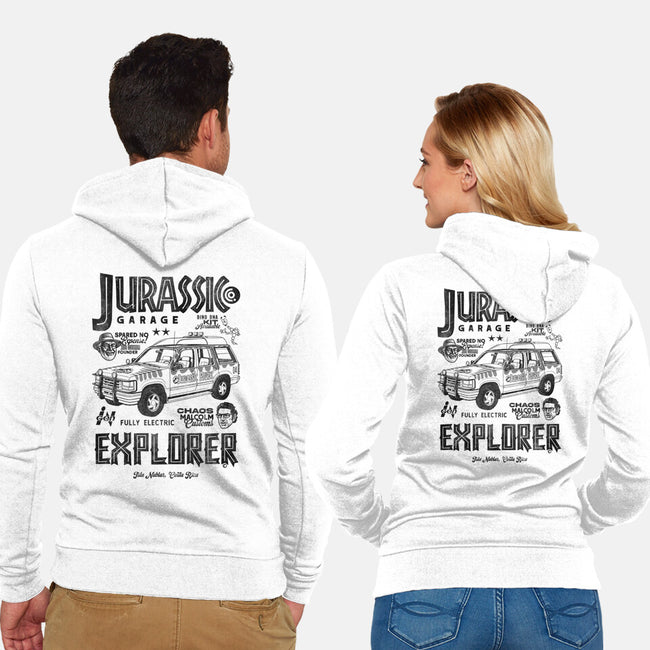 Jurassic Garage-Unisex-Zip-Up-Sweatshirt-Arinesart