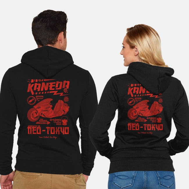 Kaneda Garage-Unisex-Zip-Up-Sweatshirt-Arinesart