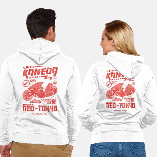 Kaneda Garage-Unisex-Zip-Up-Sweatshirt-Arinesart