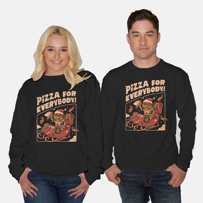 Pizza For Everybody-Unisex-Crew Neck-Sweatshirt-eduely