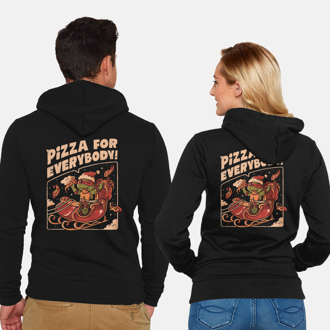 Pizza For Everybody-Unisex-Zip-Up-Sweatshirt-eduely