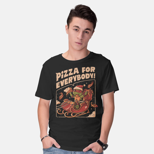 Pizza For Everybody-Mens-Basic-Tee-eduely