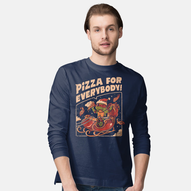 Pizza For Everybody-Mens-Long Sleeved-Tee-eduely