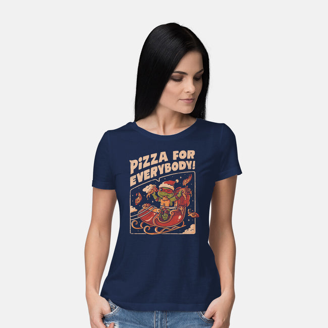 Pizza For Everybody-Womens-Basic-Tee-eduely