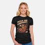 Pizza For Everybody-Womens-Fitted-Tee-eduely
