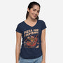 Pizza For Everybody-Womens-V-Neck-Tee-eduely