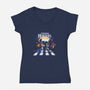 Christmas Hunters-Womens-V-Neck-Tee-dandingeroz