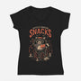 Master Of Summoning Snacks-Womens-V-Neck-Tee-eduely