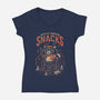 Master Of Summoning Snacks-Womens-V-Neck-Tee-eduely