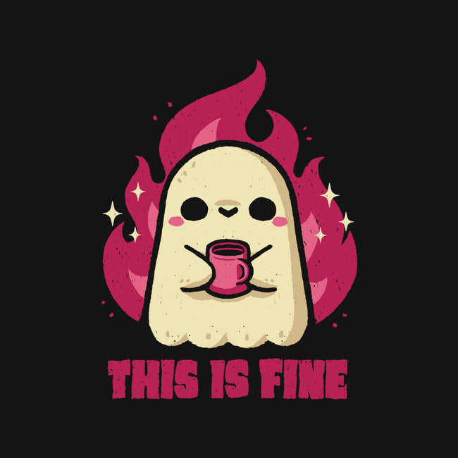 This Is Fine Ghost Coffee-None-Polyester-Shower Curtain-xMorfina