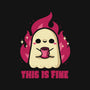 This Is Fine Ghost Coffee-Unisex-Baseball-Tee-xMorfina