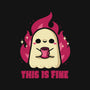 This Is Fine Ghost Coffee-Unisex-Zip-Up-Sweatshirt-xMorfina