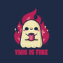 This Is Fine Ghost Coffee-Unisex-Zip-Up-Sweatshirt-xMorfina