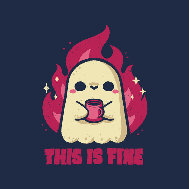 This Is Fine Ghost Coffee-Mens-Basic-Tee-xMorfina