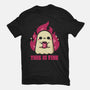 This Is Fine Ghost Coffee-Womens-Fitted-Tee-xMorfina