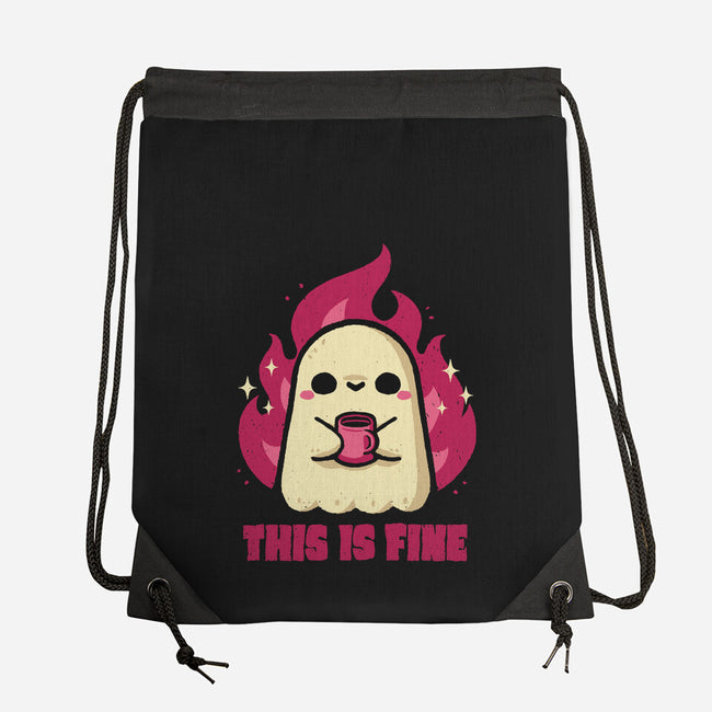 This Is Fine Ghost Coffee-None-Drawstring-Bag-xMorfina