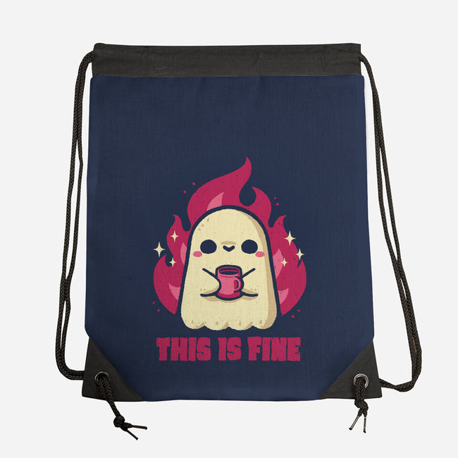 This Is Fine Ghost Coffee-None-Drawstring-Bag-xMorfina