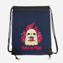 This Is Fine Ghost Coffee-None-Drawstring-Bag-xMorfina