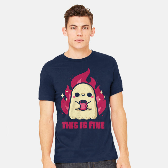 This Is Fine Ghost Coffee-Mens-Heavyweight-Tee-xMorfina