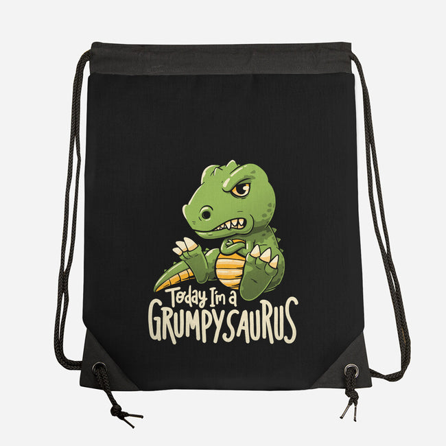 Grumpysaurus-None-Drawstring-Bag-koalastudio