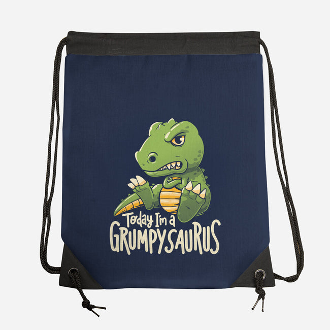 Grumpysaurus-None-Drawstring-Bag-koalastudio
