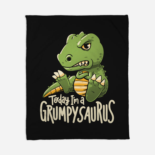 Grumpysaurus-None-Fleece-Blanket-koalastudio