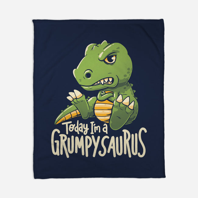 Grumpysaurus-None-Fleece-Blanket-koalastudio