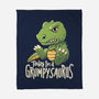 Grumpysaurus-None-Fleece-Blanket-koalastudio