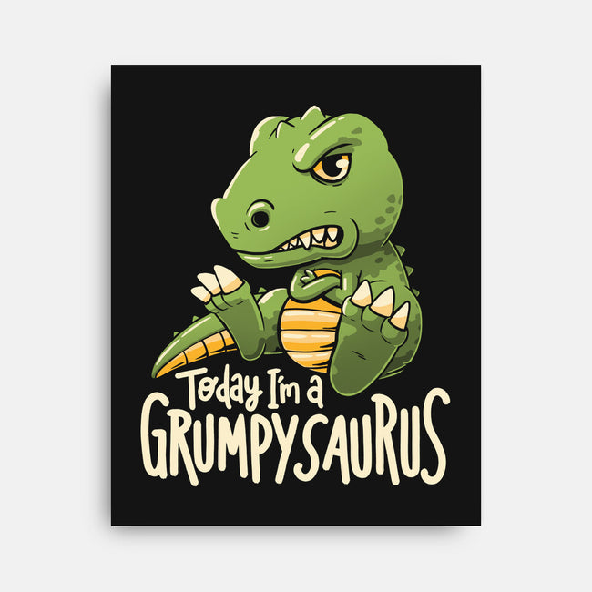 Grumpysaurus-None-Stretched-Canvas-koalastudio