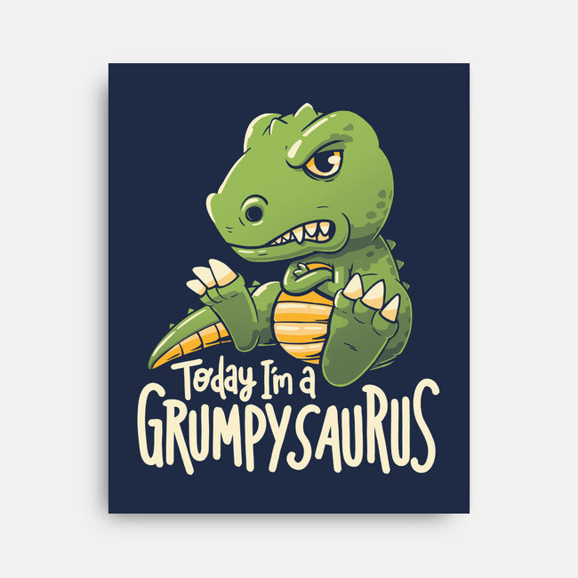 Grumpysaurus-None-Stretched-Canvas-koalastudio