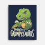 Grumpysaurus-None-Stretched-Canvas-koalastudio