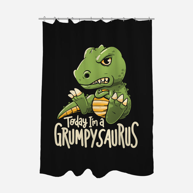 Grumpysaurus-None-Polyester-Shower Curtain-koalastudio